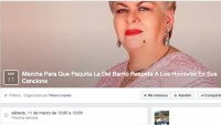 Invitan a marcha para que Paquita la del Barrio respete a los hombres