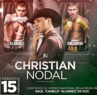 Christian Nodal sin nervios de equivocarse para cantar el Himno en pelea del Canelo