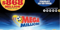 No hubo ganador, el Mega Millions sube a $868 millones para este viernes