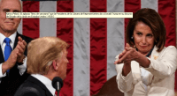 El aplauso sarcástico de Nancy Pelosi dió a Trump