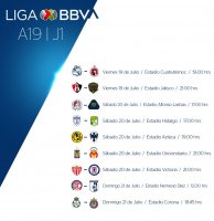Asi se jugara la jornada 1 de Liga MX