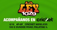 ¡Acompáñanos hoy viernes en Cricket Wireless!